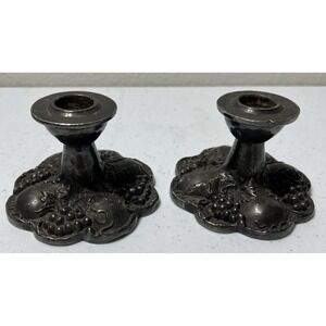 Tapered Candle Holders 2.5"Vintage Candle‎ Sticks Pair Marked Viking EP Lead 804
